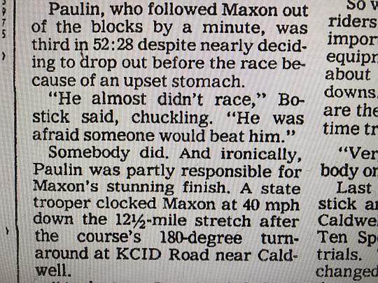 1986 National Time Trial Win Speed 1986 National Time Trial Win Speed